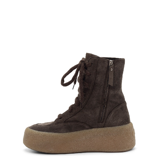 F04 Creepy – Dark brown lace-up ankle boot  